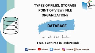 Types of Files : Storage Point of View ( File Organization)
