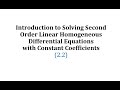 Characteristic Equations and Solutions