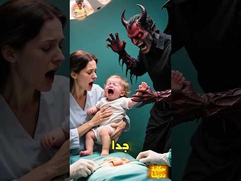 هذا ما يفعله الشيطان عند ولاده الطفل🫨😱شئ غريب جداً فهو .............. #قصص #حكايات shorts#
