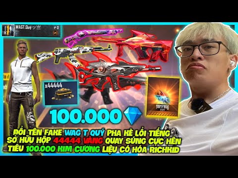 HÙNG AKIRA ĐỔI TÊN NICK LV1 THÀNH WAG PHA KÈ RICHKID SỞ HỮU HỘP 44444 VÀNG TIÊU 100.000 KC QUAY SÚNG