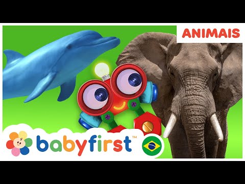 Meus amigos animais com Robi | Aprenda animais | Animais para bebês | Golfinho | Elefante |BabyFirst