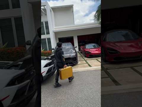 HE GAVE ME A CHAIN 🤯 #viralvideo #haircut #miami #lamborghini