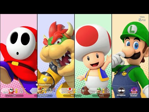 Super Mario Party Jamboree - Bowser vs Luigi vs Shy Guy vs Toad - King Bowser's Keep