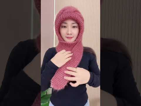Part 207 Fashionable and versatile Good things to share Purely hand-woven Squirrel wool scarf hat