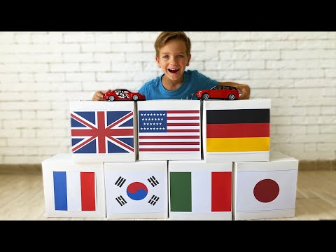 Mark teaches flags of countries and their car brands
