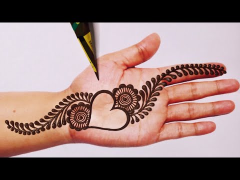 Beautiful Love Heart Mehndi designs| Stylish mehndi design| Easymehndi| Simple mehandi design|मेंहदी
