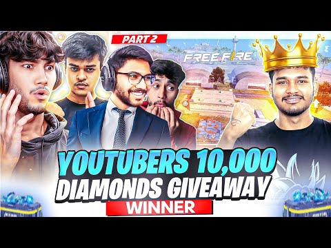 YOUTUBER'S 20,000 DIAMONDS CUSTOM GIVEAWAY 🏆 [Part - 2] - Garena Free Fire