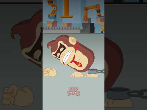 Donkey Kong Losing His Banana #funnycartoon #animationmeme #donkeykong #hydrolicpress