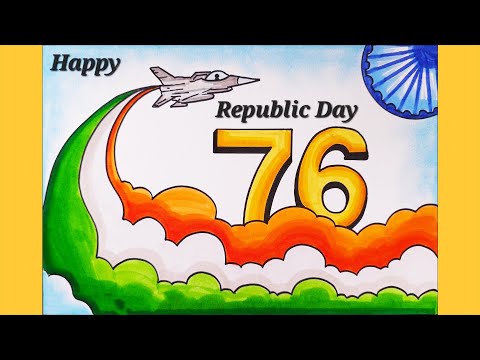 Republic Day Drawing with Easy Steps | 26 January Drawing | Republic Day Poster Drawing