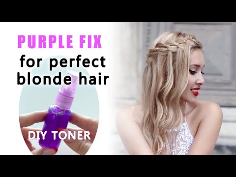 Say Goodbye to Brassy Blonde! ✨ DIY Purple Toning Spray Hack 💜