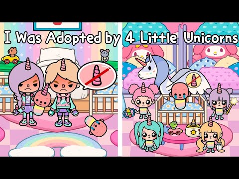 I Was Adopted by 4 Little Unicorns🦄🍼👀Toca Life Story | Toca Boca |  Toca Story | Toca Life World