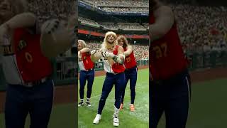 Mac Danford does his best Megan Moroney for the Texas Tailgaters 🎤 ⚾ 🎶