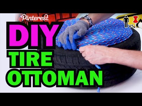 DIY Tire Ottoman - The NEW Man Vs Pin - Pinterest Test #1