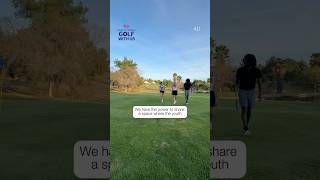 #ad Out here, kids 6–18 learn while they play with a free one-year membership to BofA's #GolfWithUs!