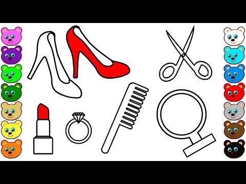 Set of Mom's Things - Coloring Pages for Toddlers