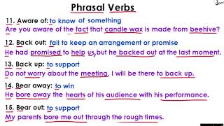 Phrasal Verbs (10)- [meanings & Sentences] Part 2