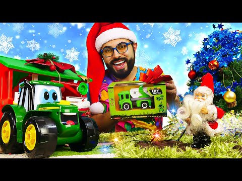 ¿Dónde está el regalo de Navidad para el tractor Johnny? Juegos de coches en ¡Oh, se dañó!