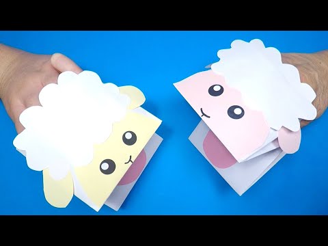 Easy Paper Crafts | How to Make a Lamb Chop Puppet