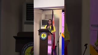 Dr. XY Yanguas, GSU-NSTP Director msg during the advance ROTC 2nd alumni homecoming  