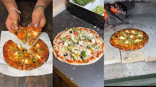 Thin Crust Wood Fired Pizza in Street of Nagpur😍| Nagpurstreetfood🔥#youtubevideo #streetfood #nagpur