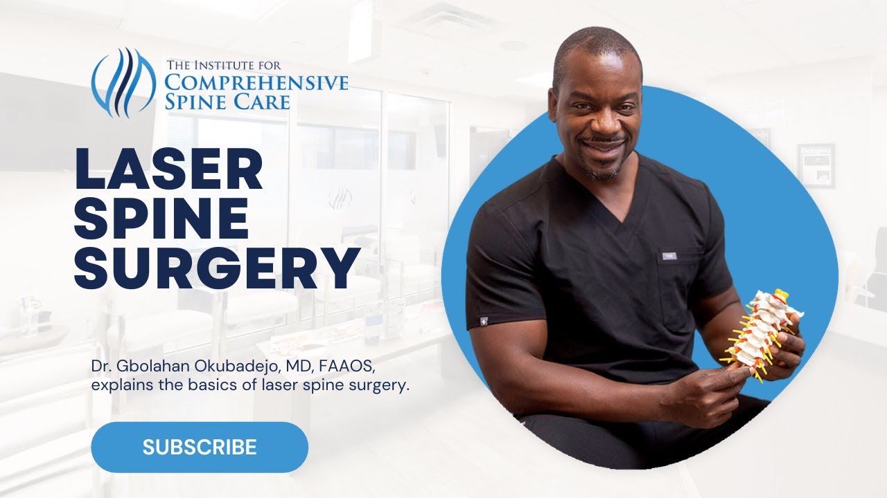 Doctor explaining laser spine surgery techniques.