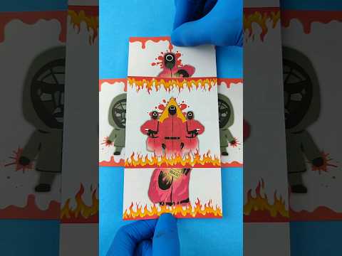 Amazing Squid Game 2 Paper Folding Art – Frontman & Pink Soldier Transformation #squidgame #shorts