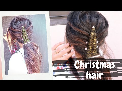 Merry Christmas / Christmas tree Easy Hairstyle