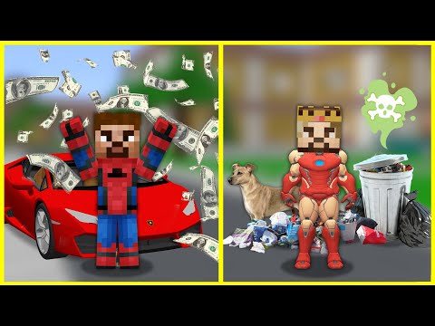 ÖRÜMCEK ARDA ZENGİN OLDU, RÜZGAR FAKİR! 😱 - Minecraft ZENGİN FAKİR HAYATI