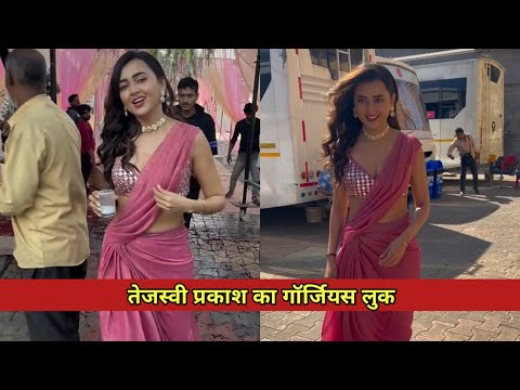 tejasswi prakash viral video | tejasswi prakash new saree look | Stylish Saree