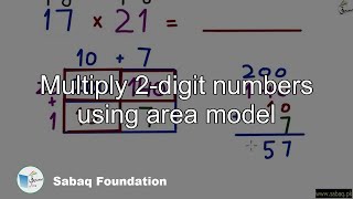 Multiply 2-digit numbers using area model