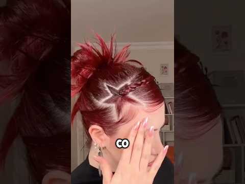 Как сделать пробор звезда? 😃 #шортс