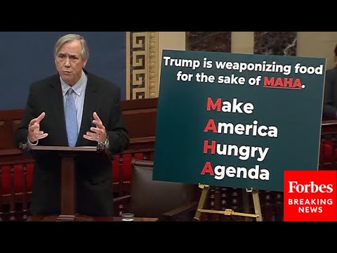 YouTube video thumbnail: 'Make American Hungry Agenda': Jeff Merkley Rips Into Trump And GOP Over Cuts To Snap
