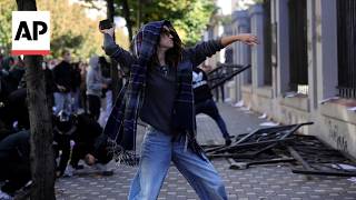 YouTube video thumbnail: Police use Tear gas and Water Cannons as Protests Turn Violent in Albania