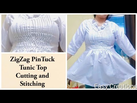 Pin tucks Top cutting and stitching Very Easy | Top Cutting and stitching