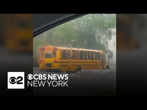 YouTube video thumbnail: Streets Flood in Lakewood, New Jersey, as Rain Pounds Region