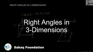 Right Angles in 3-Dimensions