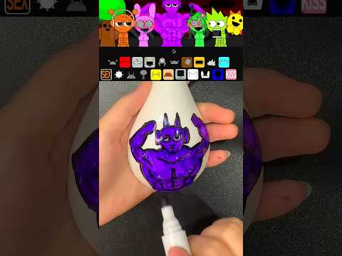 Reverse Play⏪⬅️I drew Sinner Edition But Durple SIGMA SUS MOD with a Water Painting Pen #sprunki