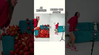 Have you ever seen a moving strawberry sofa?! If you see one, stay far away—it eats people 😭😭😱
