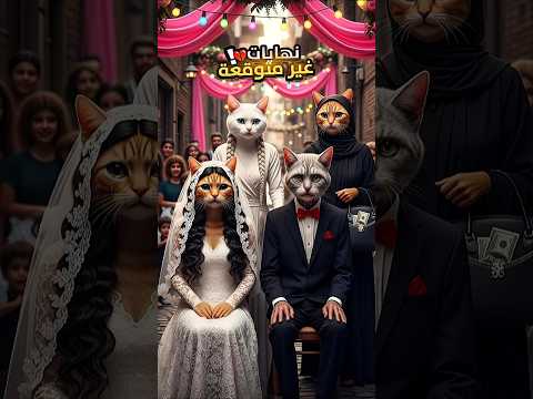 أم باعت بنتها 👩‍🦳💸👰 لراجل عجوز 👴😱#shorts #cat #ai #viral