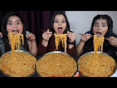 3x Super Spicy Korean Noodles Challenge | World's Spiciest Korean Noodles Competition Food Challenge