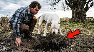 El Dogo Argentino cavó sin parar, hasta que encontró algo que nadie esperaba.