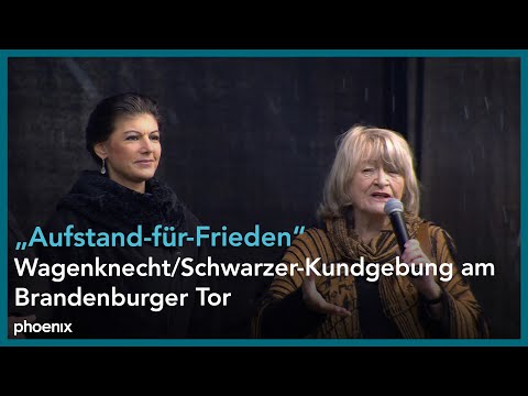 "Aufstand für Frieden": Kundgebung in Berlin mit Sahra Wagenknecht und Alice Schwarzer
