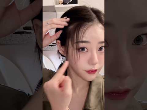 굴욕없는 헤어라인 보정 사기컷 하는법 (얼굴 두배 작아짐) #shorts
