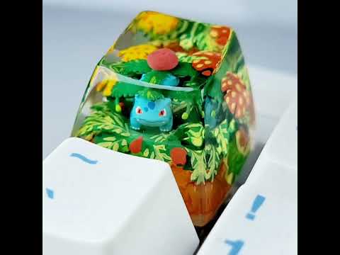 Ivysaur Pokemon keycap,Artisan Keycaps,keycaps,Artisan Keycaps,keycap Handmade,SA and OEM Keycaps For Cherry MX Mechanical Gaming Keyboard