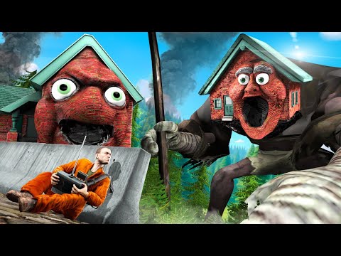 DESCUBRIMOS a CASA MUTANTE de GRANNY TAPES con un DRON que lo CAPTURÓ | GARRY'S MOD