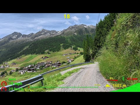 new Scenic Gravel Indoor Cycling Uphill Workout Ahrntal Alps Italy Garmin 4K