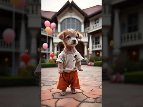 The puppies celebrated their birthday but the poor puppy was not even given a cake