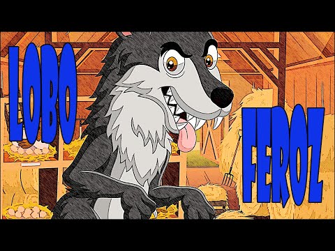 4 CUENTOS INFANTILES DEL LOBO FEROZ: Los tres cerditos, Caperucita Roja y Los Siete Cabritillos