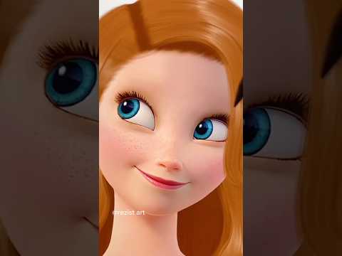 Anna’s transformation ❤️💜 #disney #art #digitalart #shorts