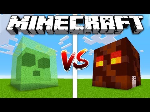 SLIME HOUSE vs MAGMA CUBE HOUSE / Minecraft battle
